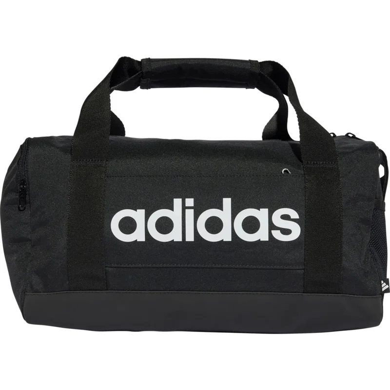 Svart adidas Linear Duffel XS med vit logotyp