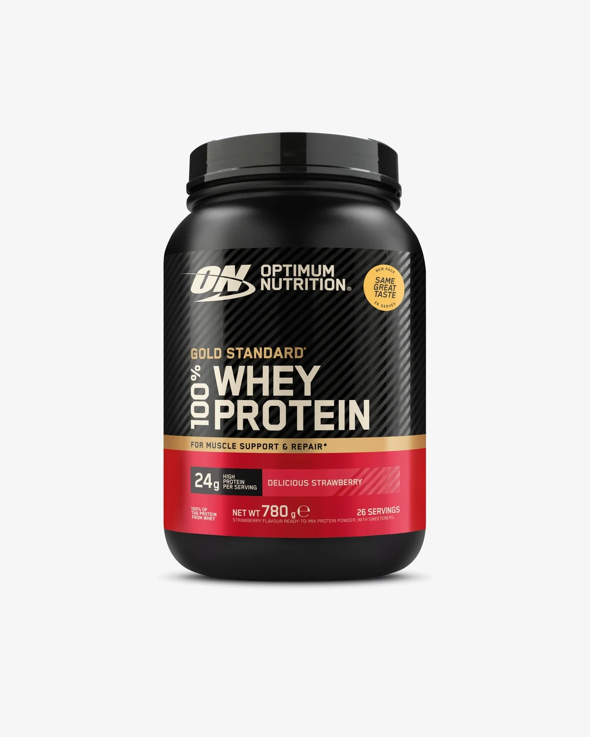 Optimum Nutrition Gold Standard 100% Whey, Delicious Strawberry, 780 g