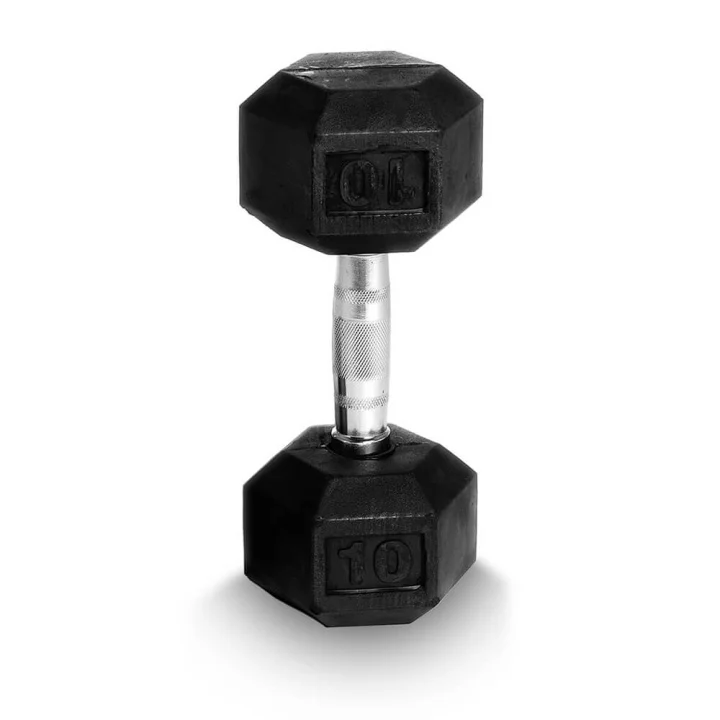 JTC Power gummerad fast hexhantel märkt 10 kg