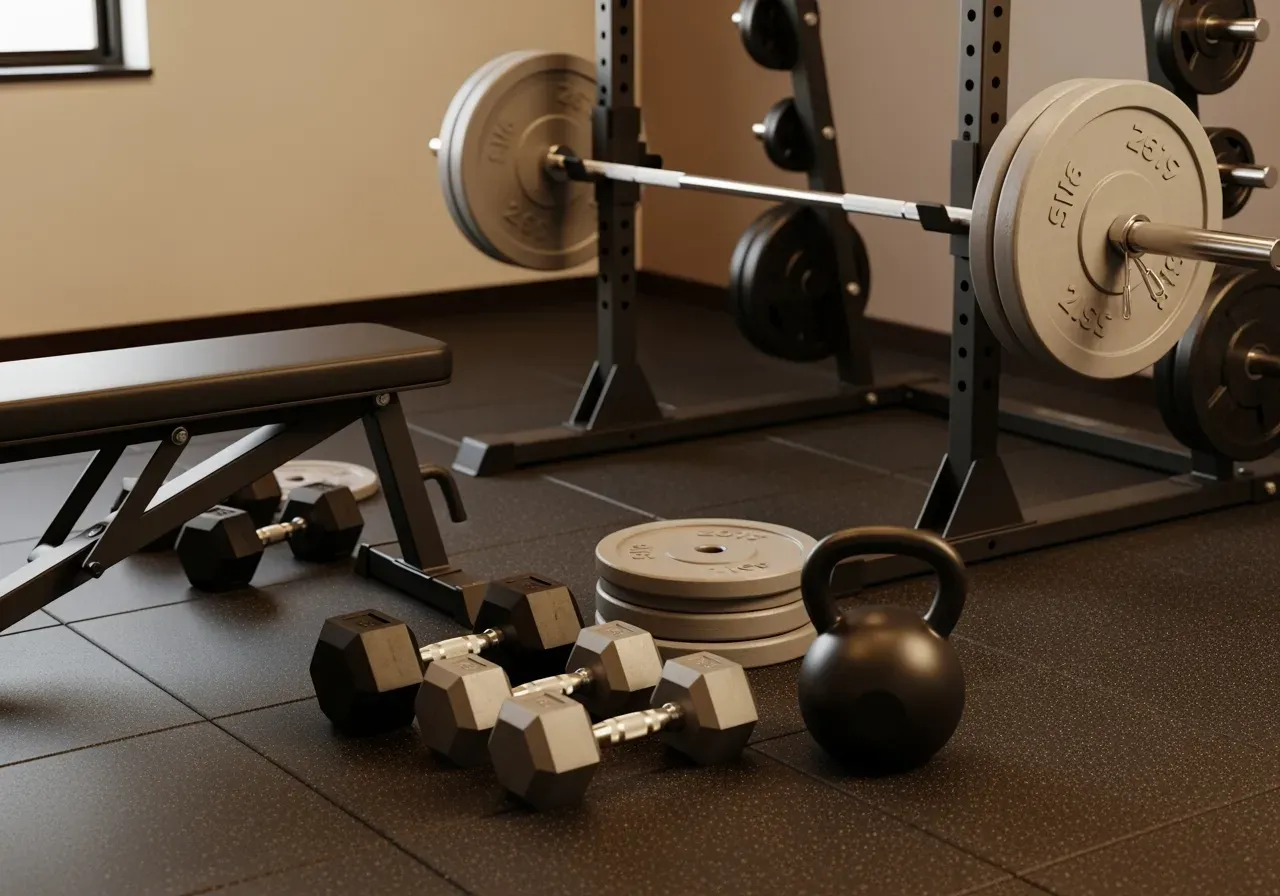 Handskar och mittsar för hemmaträning