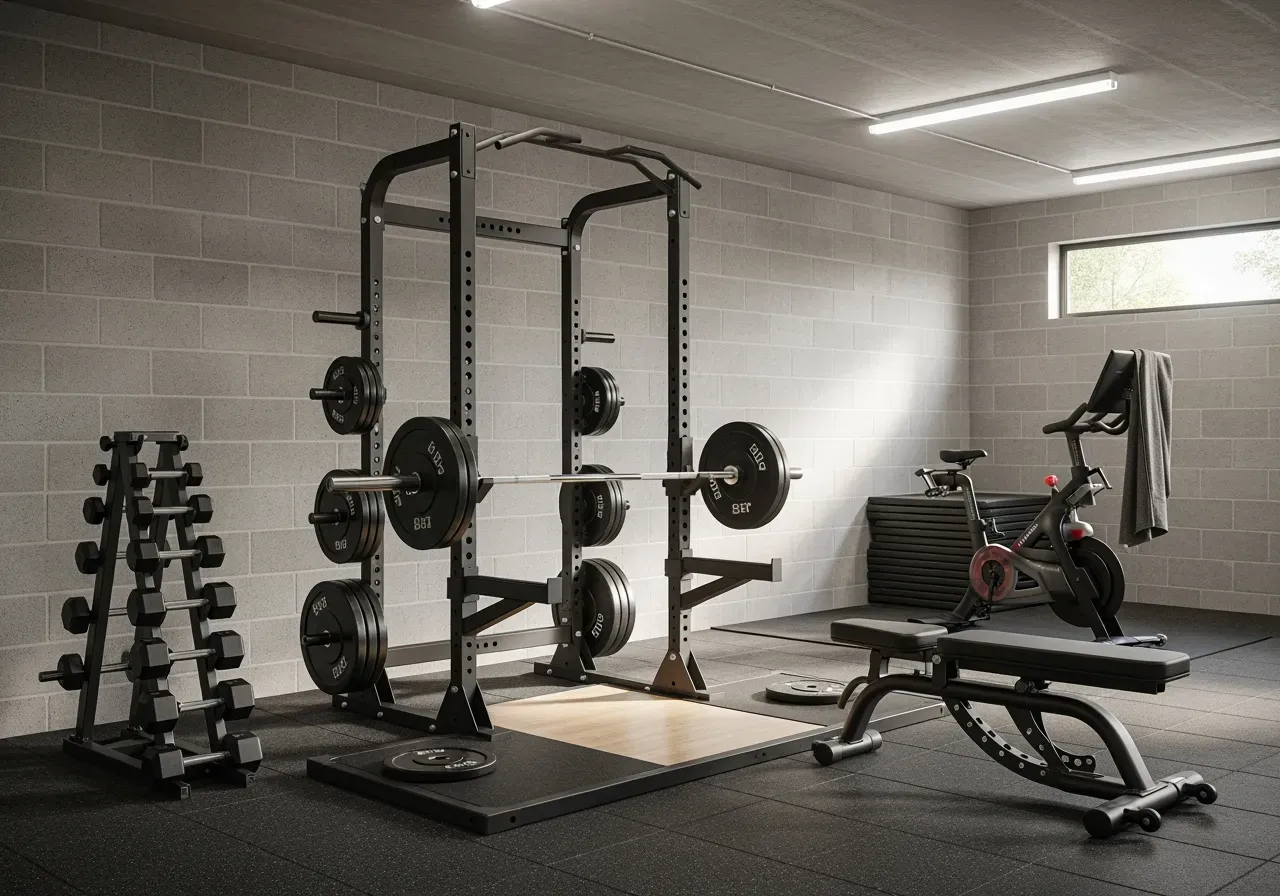 Fria vikter och skivstänger hemma