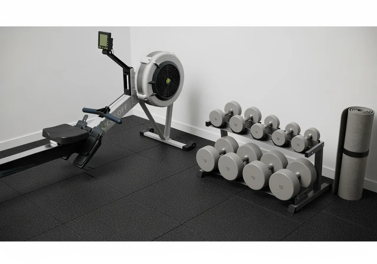 Hantelställ för hexhantlar i hemmagym