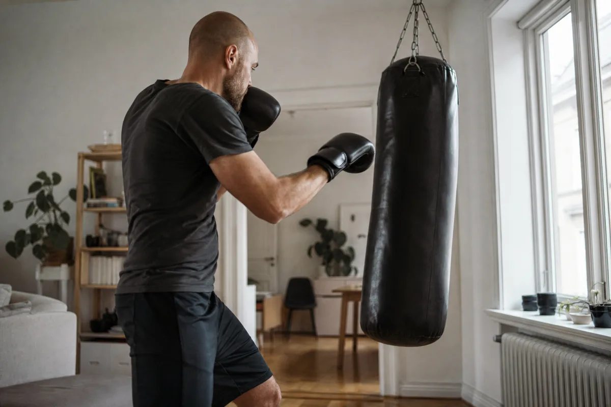 Boxsäck för nybörjare i lägenhet: vad du verkligen behöver
