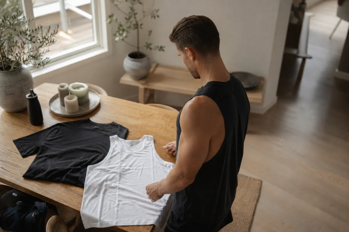 Gorilla Wear t-shirt eller linne – vad känns bäst på passet?
