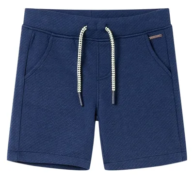 Barnshorts med snöre mörkblå