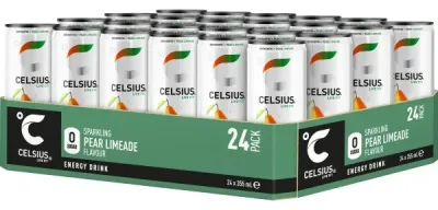 Celsius, Pear Limeade, 24-pack