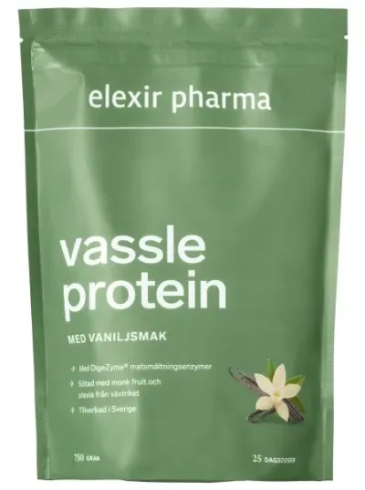 Elexir Pharma Vassleprotein, Vanilj, 750 g