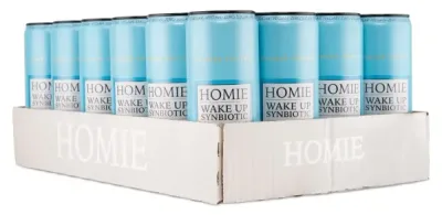 Homie Wake Up Synbiotic, Lime/Mynta, 24-pack