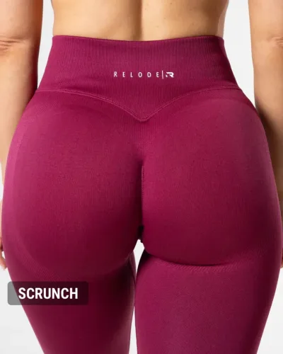 Hybrid Seamless Shorts - Red Plum - XXS / Scrunch