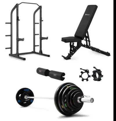Masterfit - 300 Half Rack Olympic Styrkepaket - 150 kg