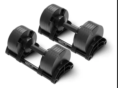 NÜOBELL 220 BLACK 2x20 kg (Par), Justerbara hantlar