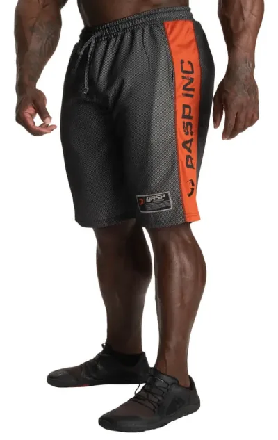 NO1 Mesh Shorts, black/flame, medium