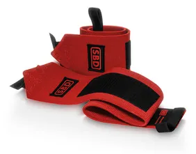 SBD Wrist Wraps, stiff, red/black, large
