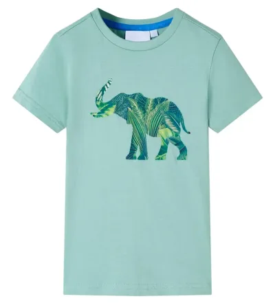 T-shirt för barn ljus khaki