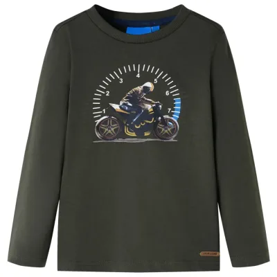 T-shirt med långa ärmar khaki
