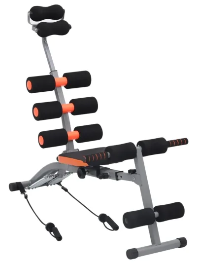 vidaXL L-formad magtränare med elastiska band