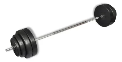 vidaXL Skivstång med vikter 60 kg